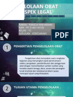 Pengelolaan Obat Dan Aspek Legal