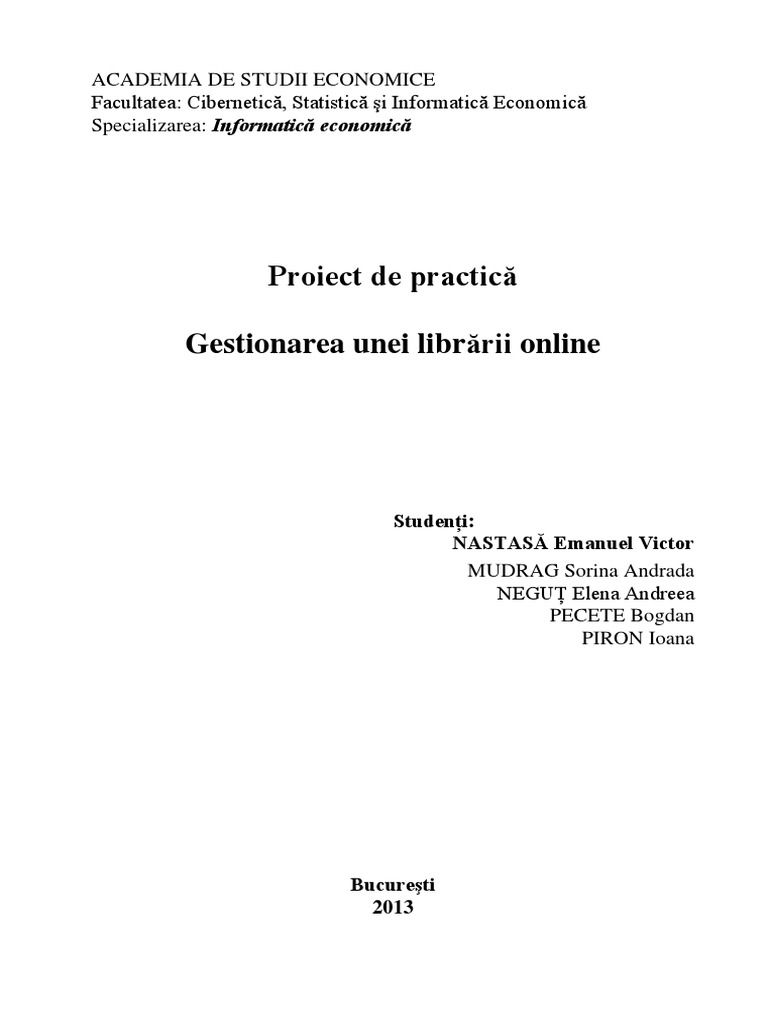 Proiect Practica 1 PDF | PDF