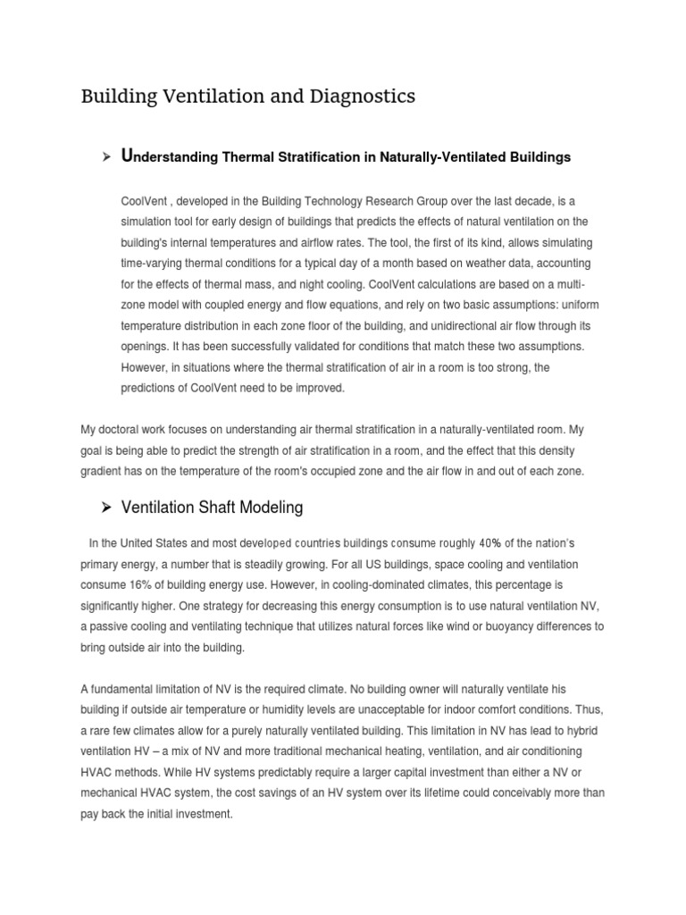 Building Ventilation and Energy Efficiency Insights | PDF | Building ...