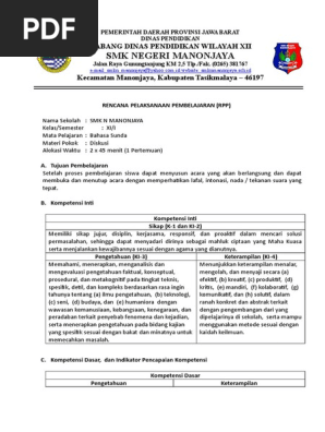 Rpp Panumbu Catur 1 X Prtmuan Pdf