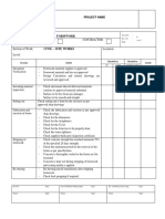 Checklist Formwork