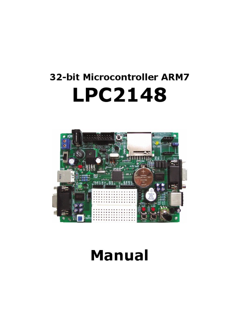 ENG 32bit Micro Controller ARM7 LPC2148 Manual | PDF | Arm Architecture ...