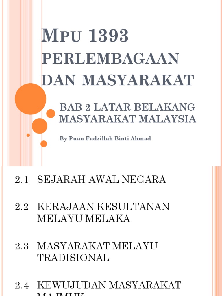 Bab 2 Latar Belakang Masyarakat Malaysia  PDF