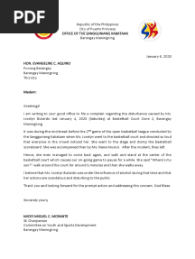 Request Letter Referee