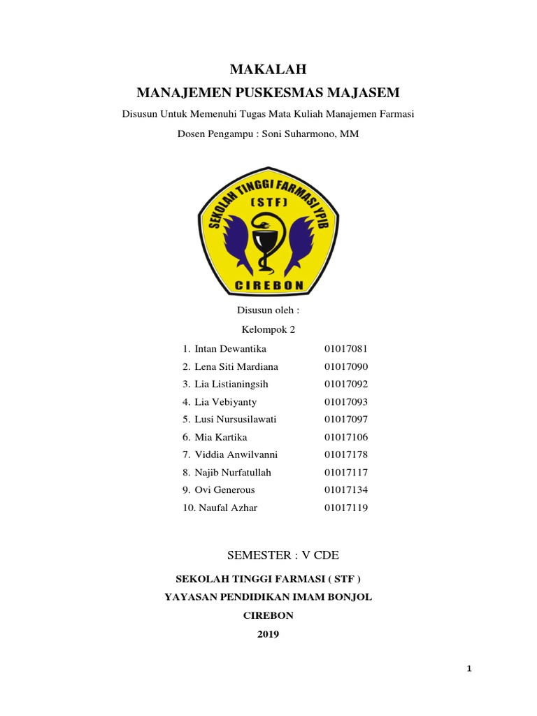 Makalah Manajemen Puskesmas