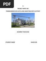 Transformer On Auto Load Shifting With Cuttoff