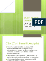 CBA (Cost Benefit Analysis)