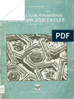 Anadolu Türk Mimarisinde Geometrik Süslemeler - Selçuk Mülayim PDF