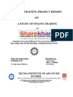 Summer Training Report at Sharekhan Ltd.