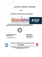 summer training report at sharekhan ltd. 