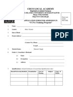 CISCO Application Form