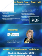 Commissioner Donna Fiala Town Hall Presentation in Marco Island - Feb. 4, 2020