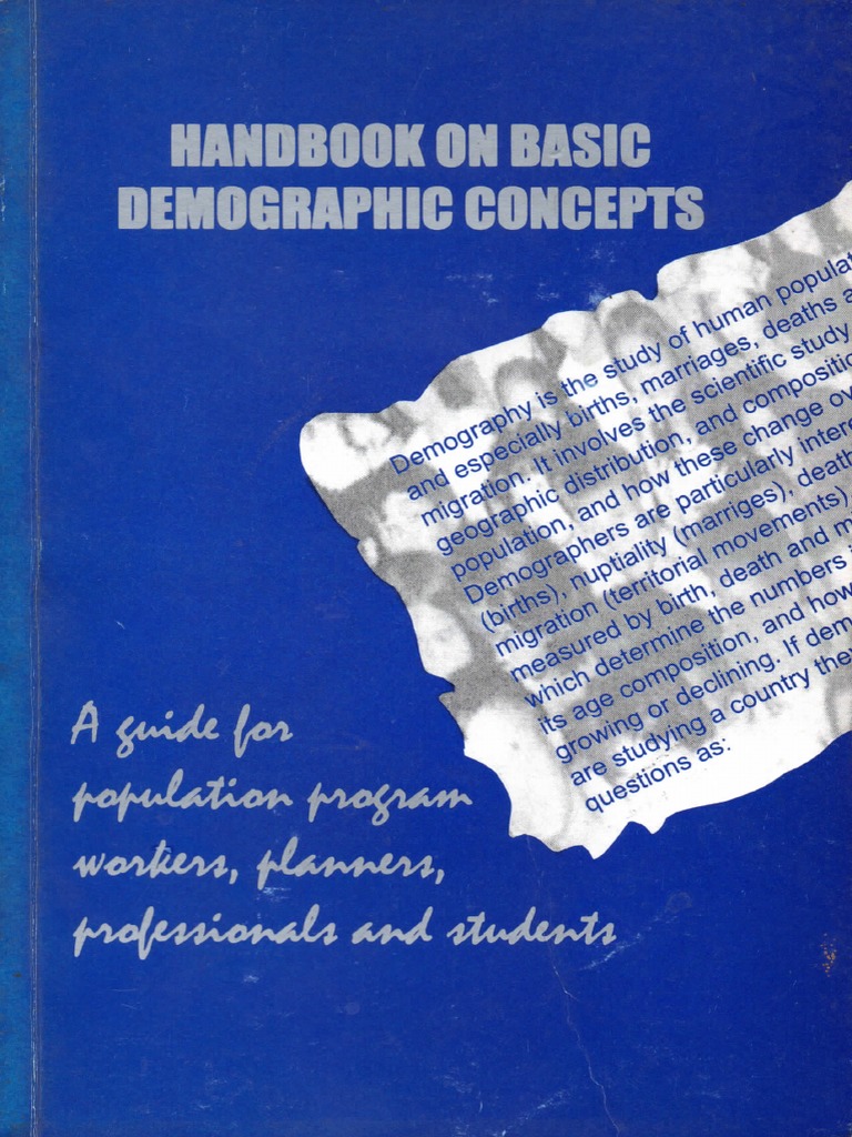 Handbook On Basic Demographic Concepts PDF PDF