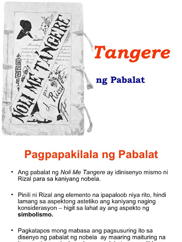 Pabalat Ng Noli Me Tangere