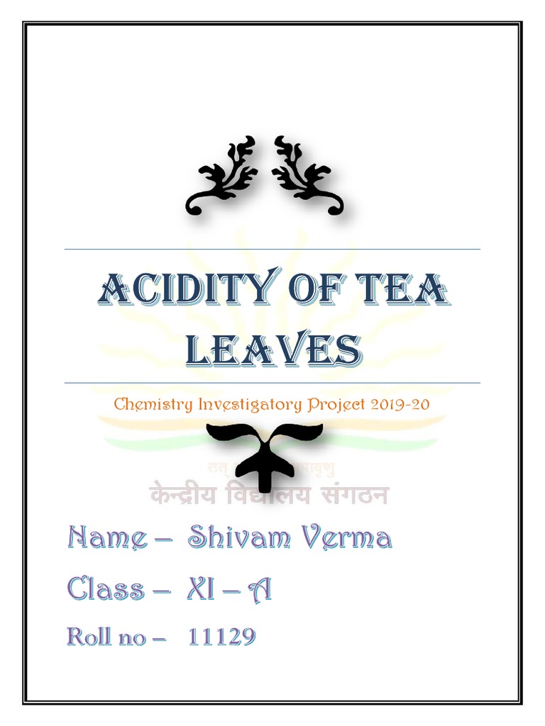 Acidity Analysis of Tea Leaves | PDF | Phenolic Content In Wine | Tea