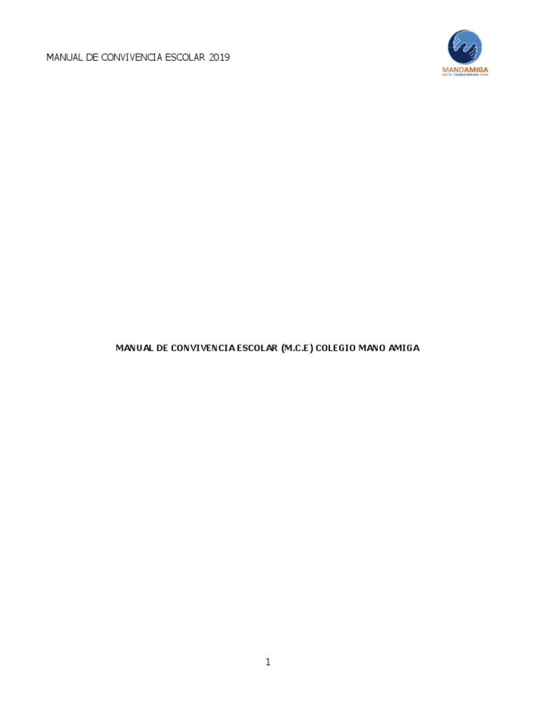 Guía Para La Convivencia Escolar Valores Derechos Y Deberes En El