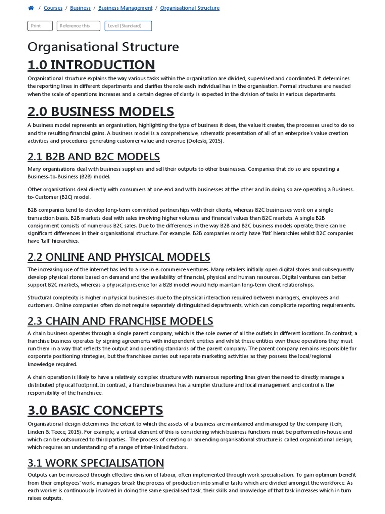 Understanding Organisational Structure | PDF | Retail | Organizational ...