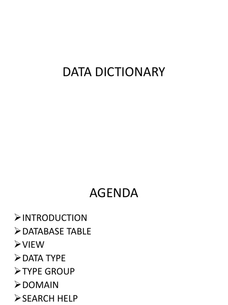 Data Dictionary PDF Database Index Databases