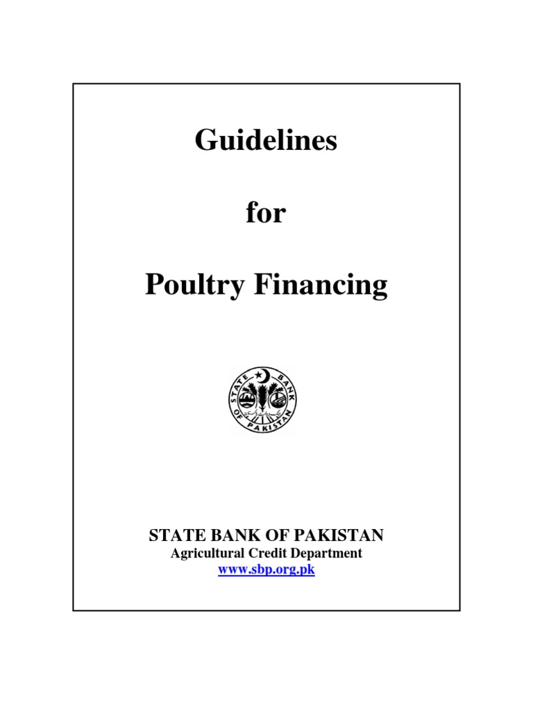 Draft Guidelines Poultry Financing 16 Nov 07 | PDF | Finance & Money ...
