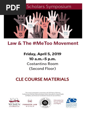 MeToo CLE Packet RS PDF | PDF | Intersectionality | Justice