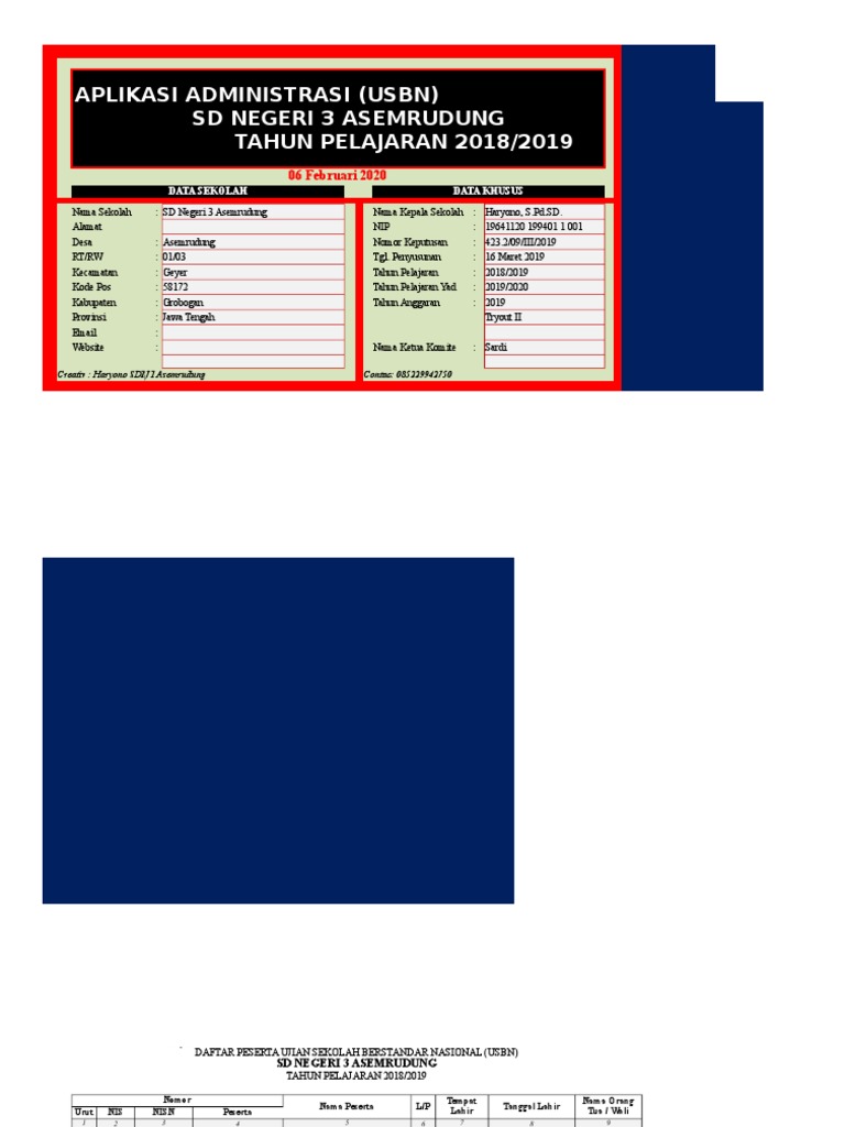 Laporan Kegiatan Akhir Tahun 2019 Oleh Kepala Sekolah