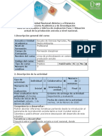 Guía de Actividades y Rúbrica de Evaluación Fase 1 Situación Actual de La Producción Avícola A Nivel Nacional.