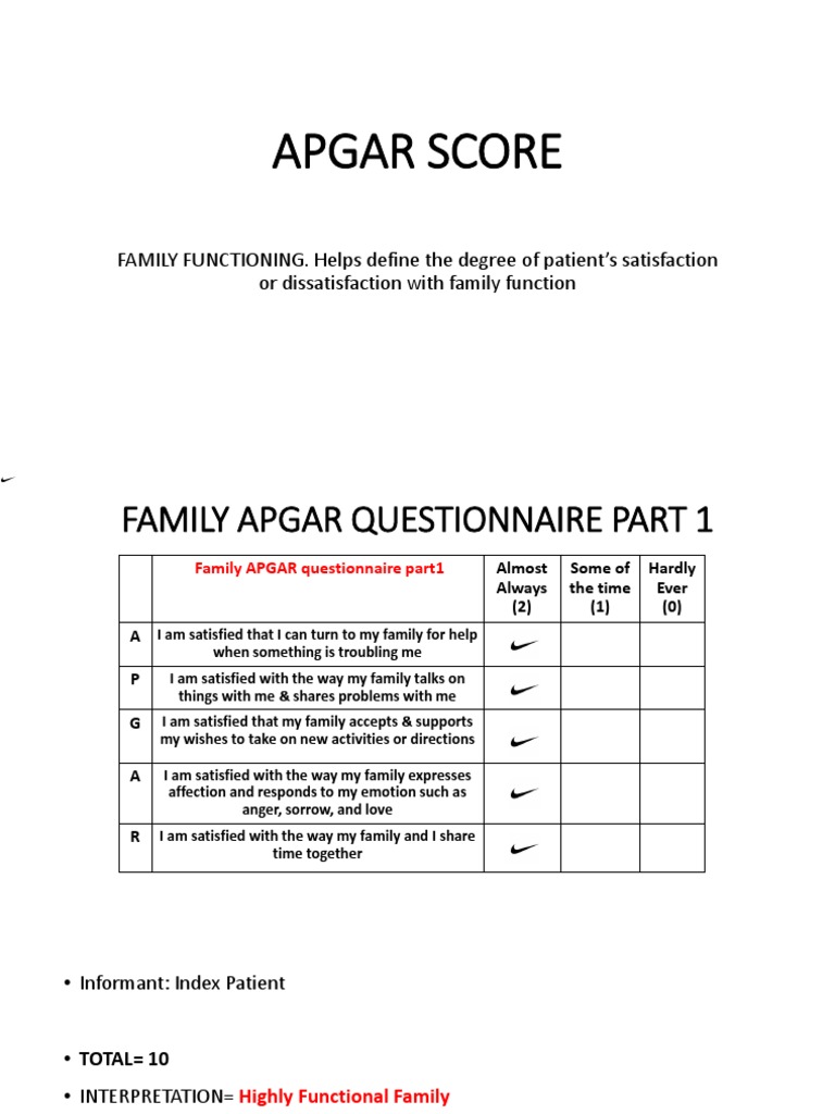 Family APGAR Assessment Tool Overview | PDF