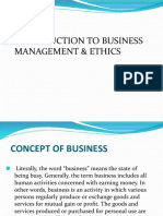 Introduction To Business, Management & Ethics