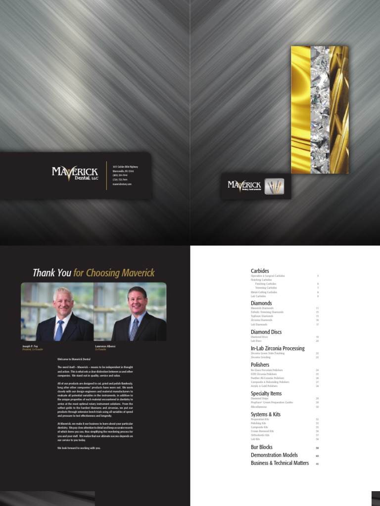 Maverick Dental Burs Catalog PDF Diamond Blade
