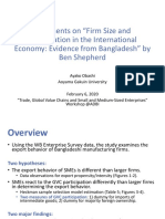 Session 2.2: Comments On Firm Size and Participation in The International Economy: Evidence From Bangladesh by Ayako Obashi