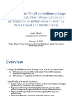 Session 3.2: Comments On Small Vs Medium Vs Large Firms in Nepal: Internationalization and Participation in Global Value Chains by Ayako Obashi