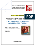 Bratwurst Jalapeño 'Informe Degustacion