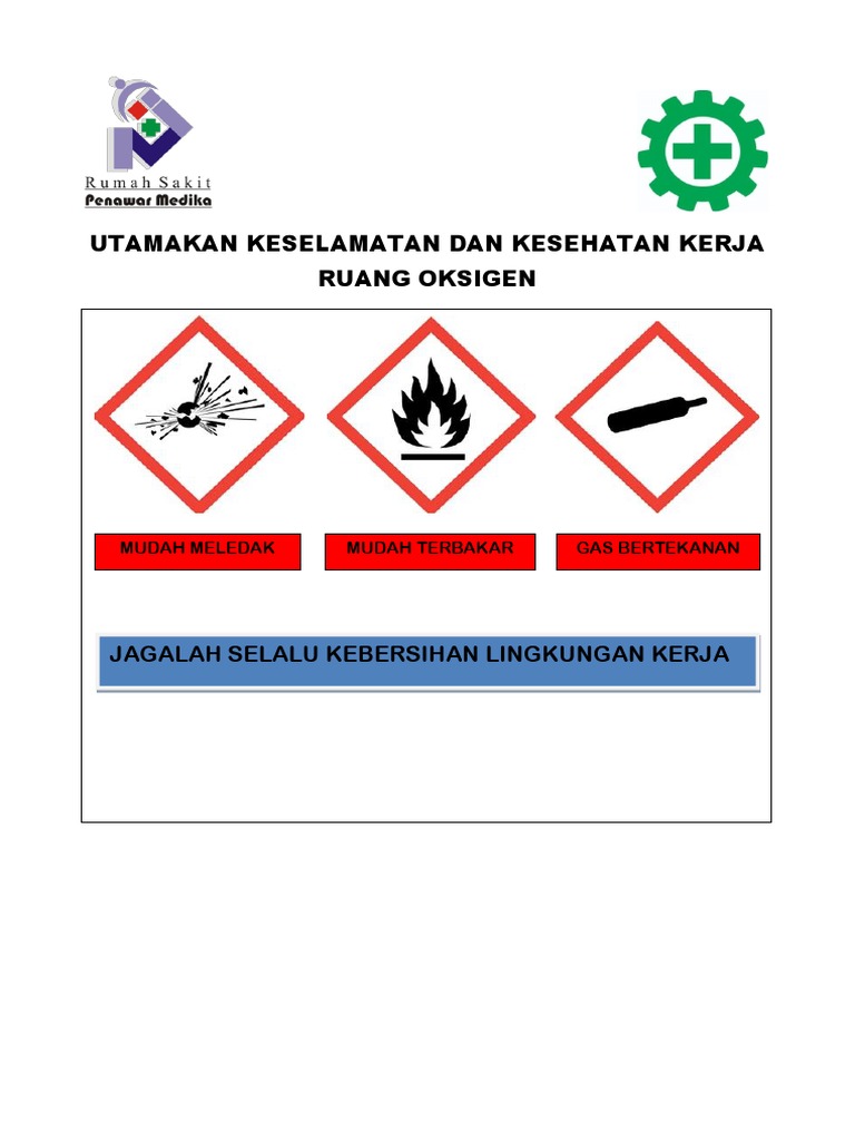 Papan Simbol K3 Ruang Oksigen | PDF