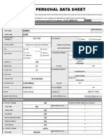 Personal Data Sheet (PDS) Guide and Form