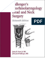 Ballenger's Otorhinolaryngology Head & Neck Surgery - 16th Ed