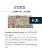 History of Cricket