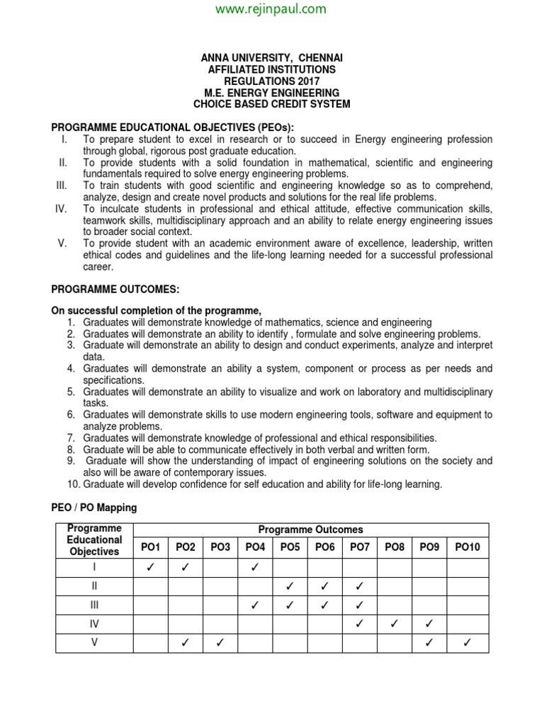 M.E. Energy Engineering Curriculum Overview | PDF | Heat Transfer ...