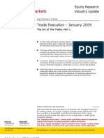 Trade Execution - January 2009: Equity Research Industry Update