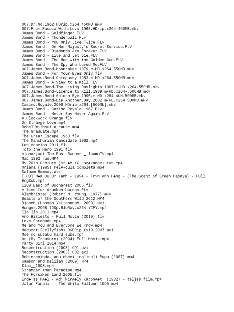 Filenames Pdf Charlie Chaplin James Bond