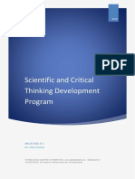 Scientific and Critical Thinking Development Program Proposed