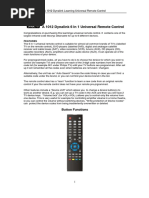 SKY Digital Remote Control Setup Guide | PDF