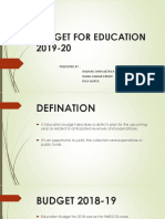 Budget For Education 2019-20
