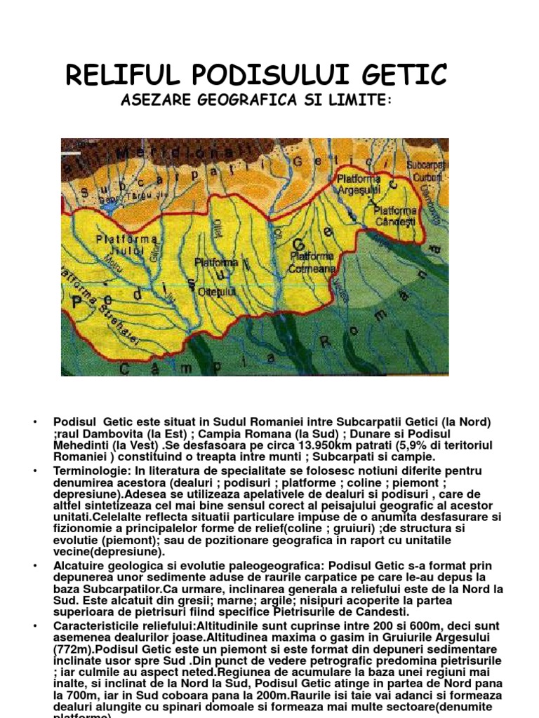 Reliful Podisului Getic | PDF