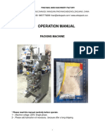 Operation Manual of Powder Packing Machine