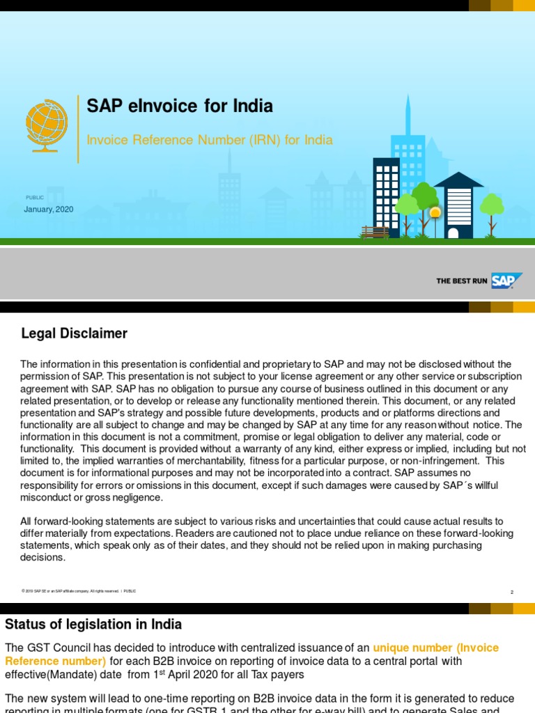 EInvoice Webinar Jan2020 | PDF | Invoice | Sap Se