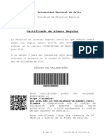 Certificado Alumno Regular