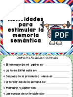 Actividades para Trabajar La Memoria Semántica