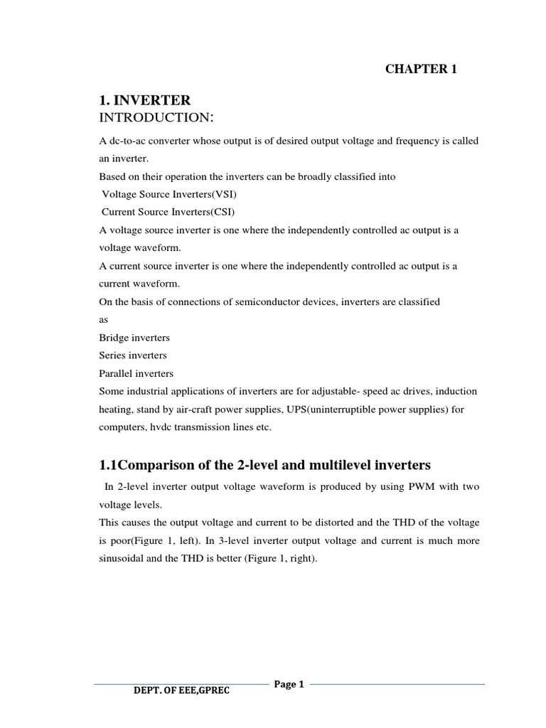 Multilevel Inverter 3-Level Topologies D PDF | PDF | Power Inverter ...