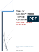 Steps for Mandatory Process Training Completion