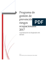 Programa de Gestion de Prevención de Riesgos Ocupacionales 2017 VF